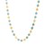 Turquoise Composite Gem Alternating Necklace in 14K Yellow Gold (5.00 mm)