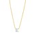 14K Yellow Gold Mini Diamond E Initial Pendant Necklace