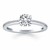 Classic Pave Diamond Band Engagement Ring in 14k White Gold
