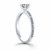 Classic Pave Diamond Band Engagement Ring in 14k White Gold
