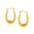 Fancy Oval Hoop Earrings in 10k Yellow Gold