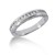 Engraved Diamond Channel Set Wedding Ring Band in 14k White Gold