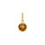 14K Yellow Gold Round Citrine Charm Pendant