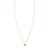 14K Yellow Gold Puffed Mini Clover Pendant Necklace