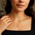 14K Yellow Gold Puffed Mini Clover Pendant Necklace
