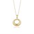 Open Circle Drop Pendant in 14k Yellow Gold