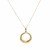 Open Circle Drop Pendant in 14k Yellow Gold