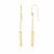 Polished Cylinder Chain Drop Earrings in 14k Yellow Gold