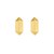 14K Yellow Gold Long Hexagon Post Earrings