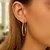 Large Hoop Style Earrings in Rhodium Plated Sterling Silver (3x40mm)