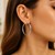 Large Hoop Style Earrings in Rhodium Plated Sterling Silver (3x40mm)