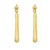 14K Yellow Gold Tube Back to Back Hoop Earrings