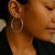 Classic Hoop Earrings in 10k White Gold (1.5x40mm)