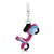 Scooter Multi Color Enameled Charm in Sterling Silver