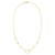14K Yellow Gold Open Heart Station Necklace