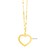14k Yellow Gold Necklace with Reversible Heart Pendant