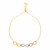Adjustable Bracelet with Infinity Symbols in 14k Tri Color Gold