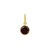 14K Yellow Gold Round Garnet Charm Pendant
