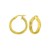 14K Yellow Gold Interlocking Medium Trinity Hoop Earrings