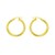 14K Yellow Gold Interlocking Medium Trinity Hoop Earrings