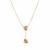 Lariat Necklace with Two Love Knots in 14k Yellow Gold
