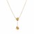 Lariat Necklace with Two Love Knots in 14k Yellow Gold