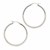 Sterling Silver Large Textured Rectangular Profile Hoop Earrings