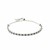 Sterling Silver 9 1/4 inch Adjustable Bracelet with Black Cubic Zirconias