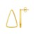 14k Yellow Gold Polished Open Triangle Post Earrings