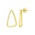 14k Yellow Gold Polished Open Triangle Post Earrings