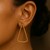 14k Yellow Gold Polished Open Triangle Post Earrings