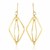Flat Entwined Open Diamond Drop Earrings in 14k Yellow Gold