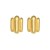 14K Yellow Gold Triple Bar Half Hoop Earrings