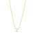 14K Yellow Gold Mini Diamond Z Initial Pendant Necklace