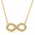 Diamond Embellished Infinity Motif Necklace in 14K Yellow Gold (1/4 ct tw)
