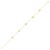 14K Yellow Gold Mirror Chain and Puffed Mariner Station Anklet