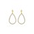 14K Two Tone Gold Diamon Oro Marquise Earrings