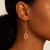 Textured Pear Shaped Long Drop Earrings in 14k Yellow Gold