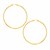 14k Yellow Gold Polished Large Round Hoop Earrings(2x60mm)