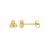 14K Yellow Gold Triple Bead Post Earrings (4.30 mm)