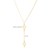 Double Cross Drop Necklace in 14K Yellow Gold