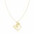 Chain Necklace with Heart,  Anchor,  and Key Cluster Charm in 14k Yellow Gold