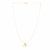 Chain Necklace with Heart,  Anchor,  and Key Cluster Charm in 14k Yellow Gold