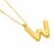14K Yellow Gold Helium Initial W Pendant