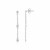 14k White Gold Chain Dangle Earrings with Diamonds