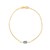 14K Yellow Gold Blue Topaz Paperclip Bracelet (1.50 mm)