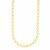 Textured and Smooth Oval Link Necklace in 14k Two-Tone Gold