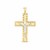 14k Two Tone Gold High Polish Diamond Cut Cross Pendant