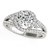 14k White Gold Split Shank Halo Bypass Round Diamond Engagement Ring (1 3/4 cttw)