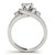 14k White Gold Split Shank Halo Bypass Round Diamond Engagement Ring (1 3/4 cttw)